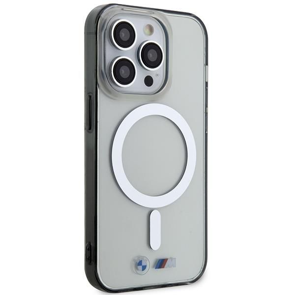 Tagakaaned BMW Case BMW BMHMP14LHCRS iPhone 14 Pro 6.1" transparent hardcase Silver Ring MagSafe