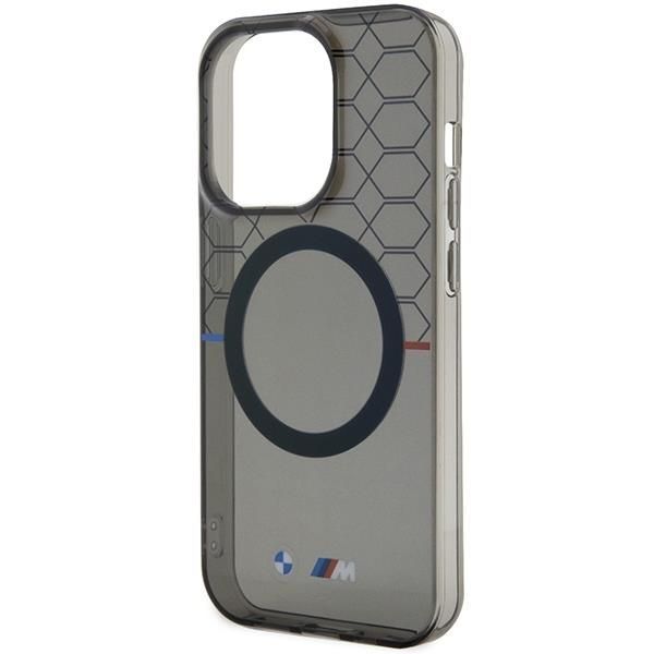 Back panel cover BMW Case BMW BMHMP14XHGPK iPhone 14 Pro Max 6.7" grey/grey hardcase Pattern MagSafe