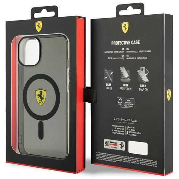 Tagakaaned Ferrari Ferrari FEHMP14MURKK iPhone 14 Plus 6.7" black/black hardcase Translucent Magsafe