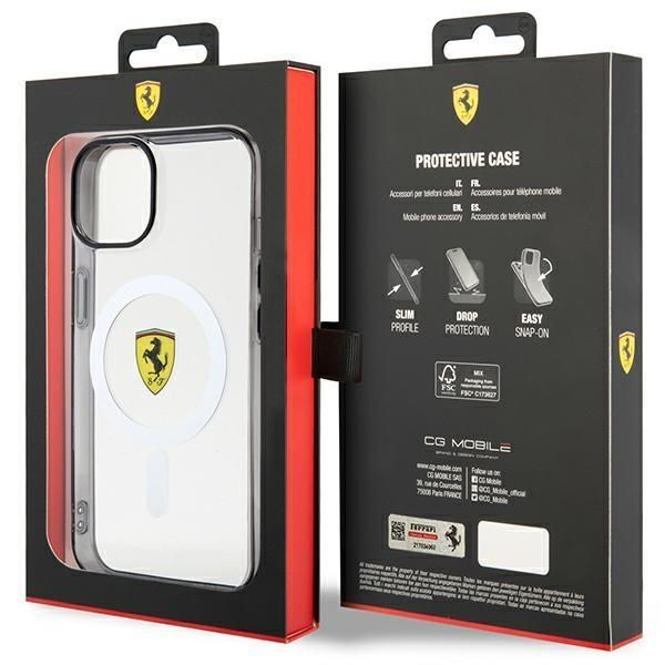Tagakaaned Ferrari Ferrari FEHMP14MURKT iPhone 14 Plus 6.7" clear/transparent hardcase Outline Magsafe