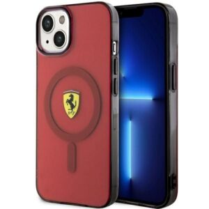 Aizmugurējais vāciņš Ferrari  Ferrari FEHMP14SURKR iPhone 14 6.1" red/red hardcase Translucent Magsafe