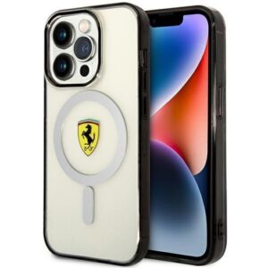 Aizmugurējais vāciņš Ferrari  Ferrari FEHMP14XURKT iPhone 14 Pro Max 6.7" clear/transparent hardcase Outline Magsafe