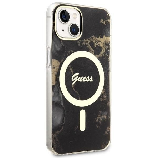 Tagakaaned Guess Guess GUHMP14MHTMRSK iPhone 14 Plus 6.7" black/black hardcase Golden Marble MagSafe