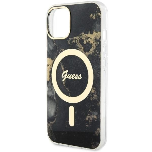 Tagakaaned Guess Guess GUHMP14MHTMRSK iPhone 14 Plus 6.7" black/black hardcase Golden Marble MagSafe