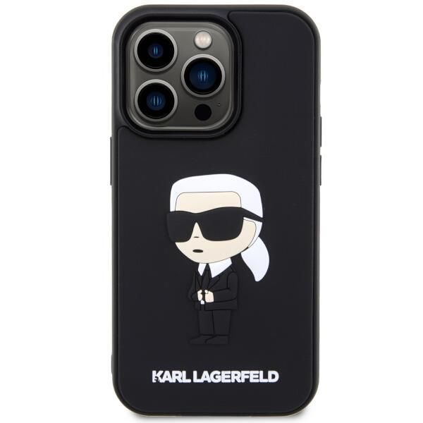 Tagakaaned Karl Lagerfeld Karl Lagerfeld KLHCP14L3DRKINK iPhone 14 Pro 6.1" black/black hardcase Rubber Ikonik 3D