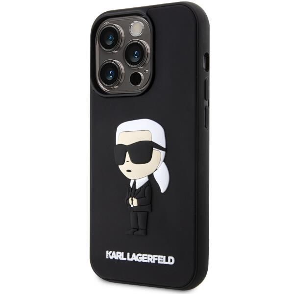 Tagakaaned Karl Lagerfeld Karl Lagerfeld KLHCP14L3DRKINK iPhone 14 Pro 6.1" black/black hardcase Rubber Ikonik 3D