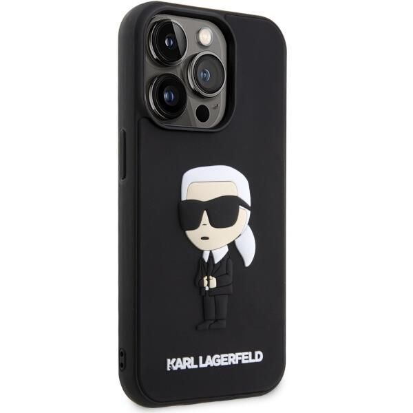Tagakaaned Karl Lagerfeld Karl Lagerfeld KLHCP14L3DRKINK iPhone 14 Pro 6.1" black/black hardcase Rubber Ikonik 3D