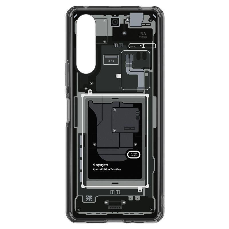 Back panel cover Spigen Spigen Ultra Hybrid Case for Sony Xperia 10 V - Dark Gray (Zero One Pattern)