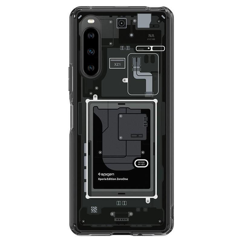 Back panel cover Spigen Spigen Ultra Hybrid Case for Sony Xperia 10 V - Dark Gray (Zero One Pattern)