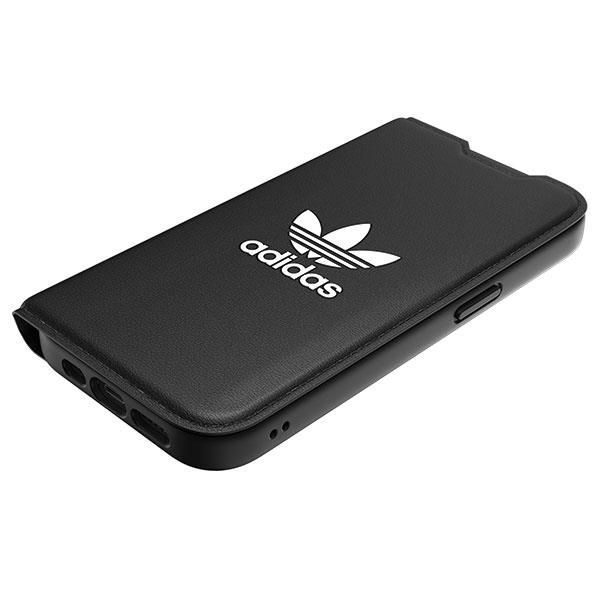 Back panel cover Adidas Adidas OR Booklet Case BASIC iPhone 14 Pro 6.1" black/black white 50182