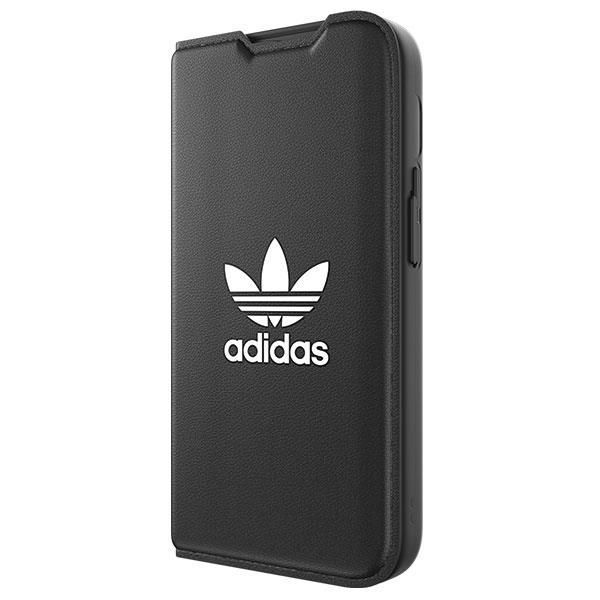Back panel cover Adidas Adidas OR Booklet Case BASIC iPhone 14 Pro 6.1" black/black white 50182