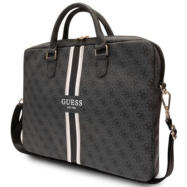 Tagakaaned Guess Guess 4G Printed Stripes bag for a 16" laptop - black