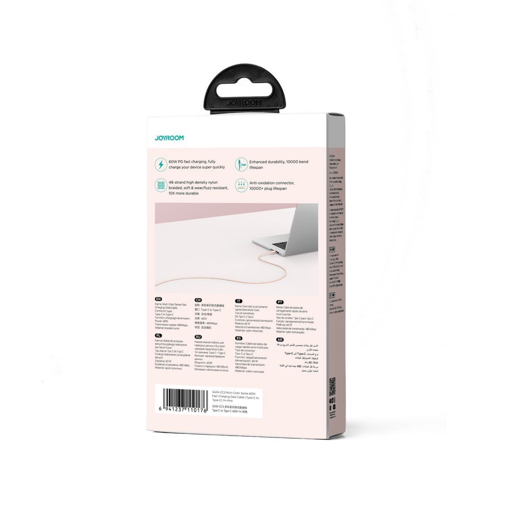Kaabel Joyroom Pink \ 1 m