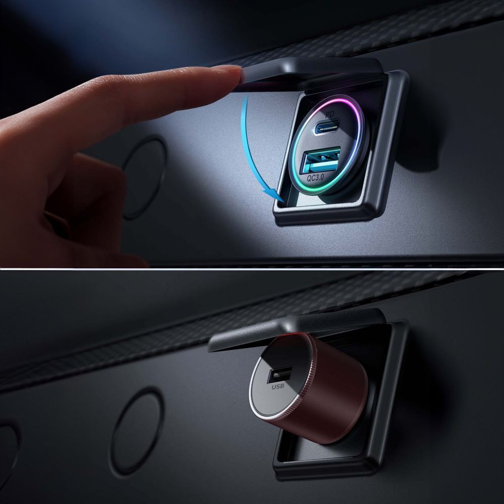 Adaptrid Joyroom Joyroom JR-CCN04 60W USB-A USB-C mini charger - black