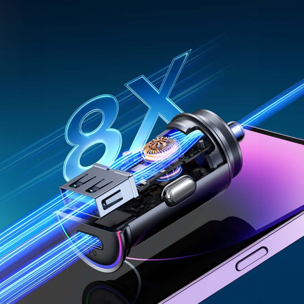 Adaptrid Joyroom Joyroom JR-CCN04 60W USB-A USB-C mini charger - black