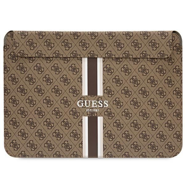 Tagakaaned Guess Guess 4G Printed Stripes cover for a 16" laptop - brown
