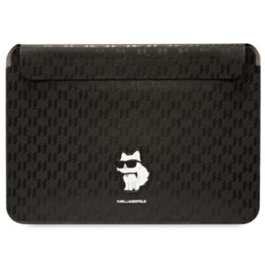 Aizmugurējais vāciņš Karl Lagerfeld  Karl Lagerfeld Saffiano Monogram Choupette case for a 16" laptop - black 