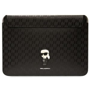 Aizmugurējais vāciņš Karl Lagerfeld  Karl Lagerfeld Saffiano Monogram Ikonik case for a 16" laptop - black 