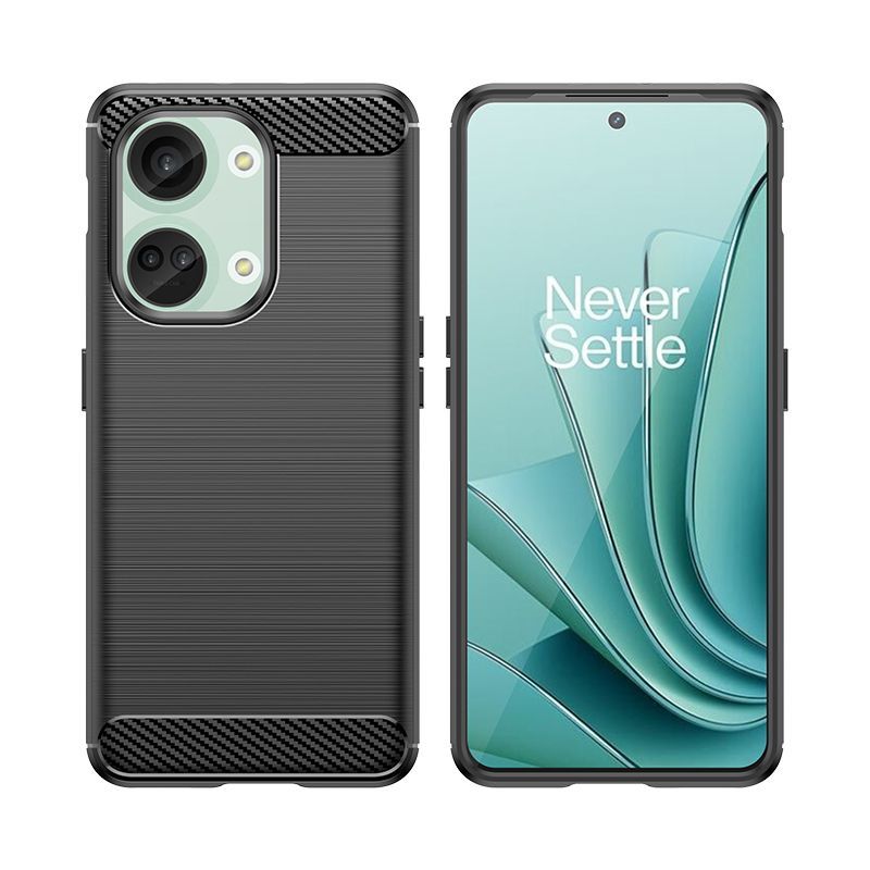 Tagakaaned Hurtel - Carbon Case silicone case for OnePlus Ace 2V/OnePlus Nord 3 - black