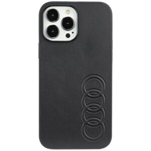 Nugarėlės dėklai Audi  Audi Synthetic Leather iPhone 13 Pro Max 6.7" black/black hardcase AU-TPUPPCIP13PM-TT/D1-BK