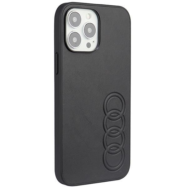 Tagakaaned Audi Audi Synthetic Leather iPhone 13 Pro Max 6.7" black/black hardcase AU-TPUPPCIP13PM-TT/D1-BK