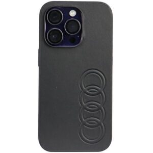 Nugarėlės dėklai Audi  Audi Synthetic Leather iPhone 14 Pro 6.1" black/black hardcase AU-TPUPPCIP14P-TT/D1-BK