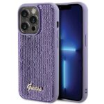 Чехол на заднюю панель Guess  Guess Sequin Script Metal case for iPhone 15 Pro Max - purple