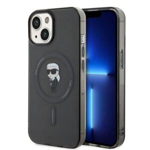 Aizmugurējais vāciņš Karl Lagerfeld  Karl Lagerfeld IML Ikonik MagSafe case for iPhone 15 - black 