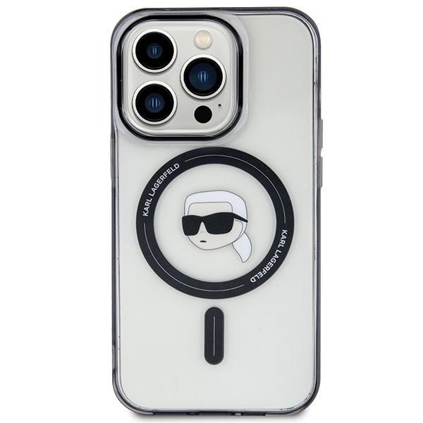 Tagakaaned Karl Lagerfeld Karl Lagerfeld KLHMP15XHKHNOTK iPhone 15 Pro Max 6.7" transparent hardcase IML Karl`s Head MagSafe