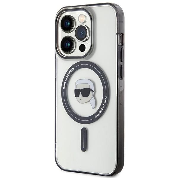 Tagakaaned Karl Lagerfeld Karl Lagerfeld KLHMP15XHKHNOTK iPhone 15 Pro Max 6.7" transparent hardcase IML Karl`s Head MagSafe