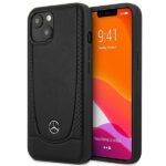 Aizmugurējais vāciņš Mercedes-Benz  Mercedes MEHCP15MARMBK iPhone 15 Plus 6.7" black/black hardcase Leather Urban 