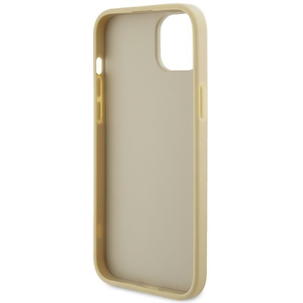 Tagakaaned Guess Guess Leather 4G Metal Logo Strass case for iPhone 15 - gold