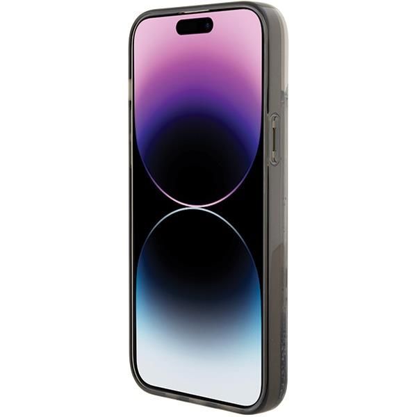 Back panel cover Karl Lagerfeld Karl Lagerfeld Liquid Glitter Choupette case for iPhone 15 Plus - transparent