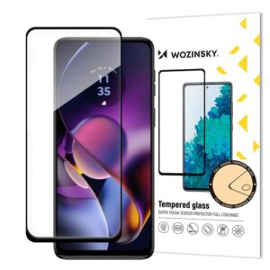 Protective glass Wozinsky  Wozinsky Tempered glass Full Glue for Motorola Moto G54 full screen with frame - black 
