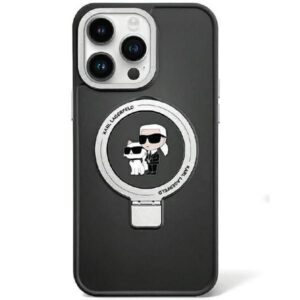 Aizmugurējais vāciņš Karl Lagerfeld  Karl Lagerfeld KLHMP13LHMRSKCK iPhone 13 Pro 6.1" black/black hardcase Ring Stand Karl&Choupette MagSafe 