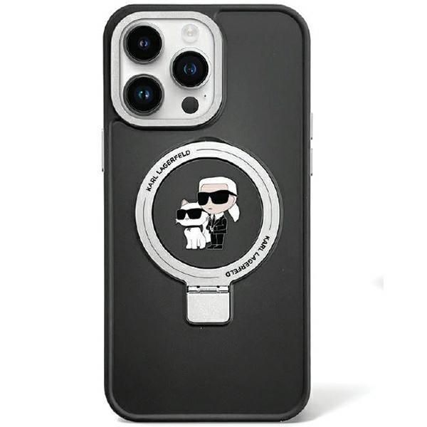 Tagakaaned Karl Lagerfeld Karl Lagerfeld KLHMP13LHMRSKCK iPhone 13 Pro 6.1" black/black hardcase Ring Stand Karl&Choupette MagSafe