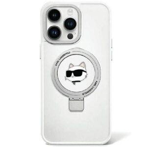 Aizmugurējais vāciņš Karl Lagerfeld  Karl Lagerfeld KLHMP15MHMRSCHH iPhone 15 Plus 6.7" white/white hardcase Ring Stand Choupette Head MagSafe 