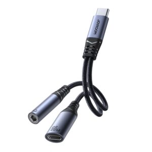 Adapteris Joyroom  Joyroom SY-C02 2in1 DAC adapter USB-C to USB-C / 3.5 mm mini jack - black 