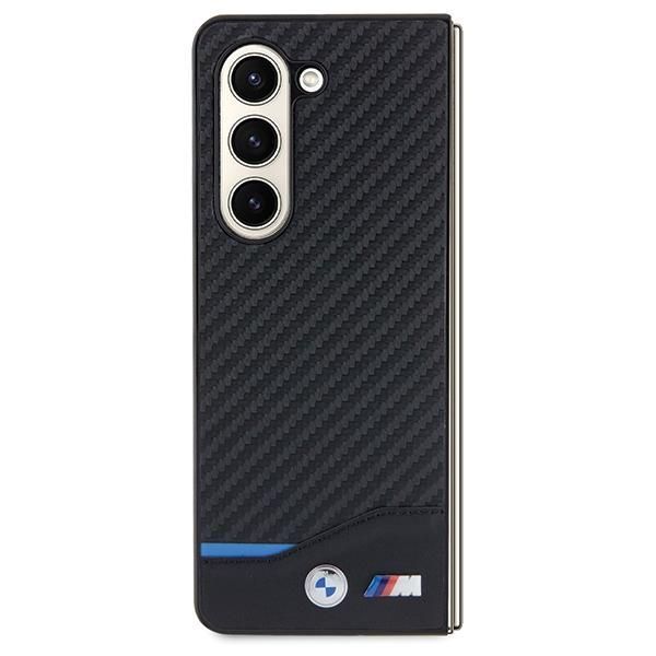 Tagakaaned BMW BMW Leather Carbon case for Samsung Galaxy Z Fold 5 - black