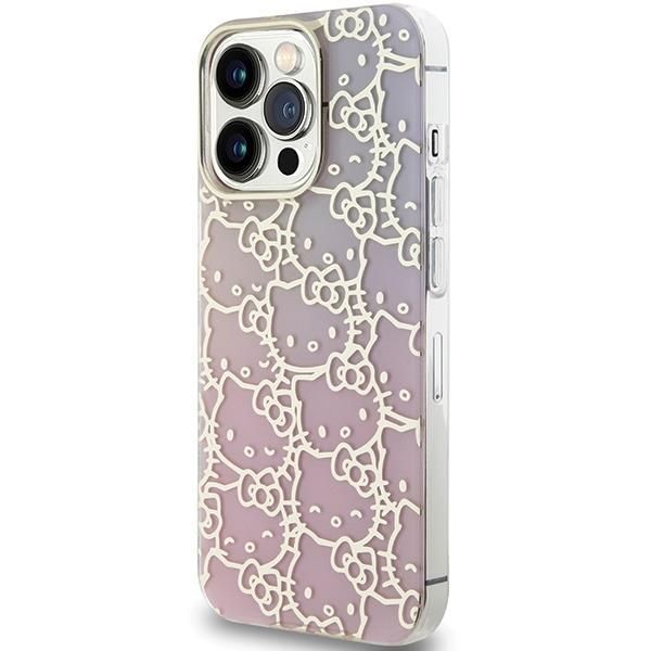 Back panel cover Hello Kitty Hello Kitty IML Gradient Electrop Crowded Kitty Head Case for iPhone 15 Pro Max - Pink