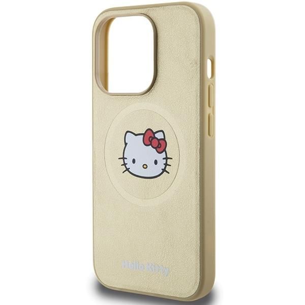 Back panel cover Hello Kitty Hello Kitty Leather Kitty Head MagSafe case for iPhone 13 Pro / 13 - gold