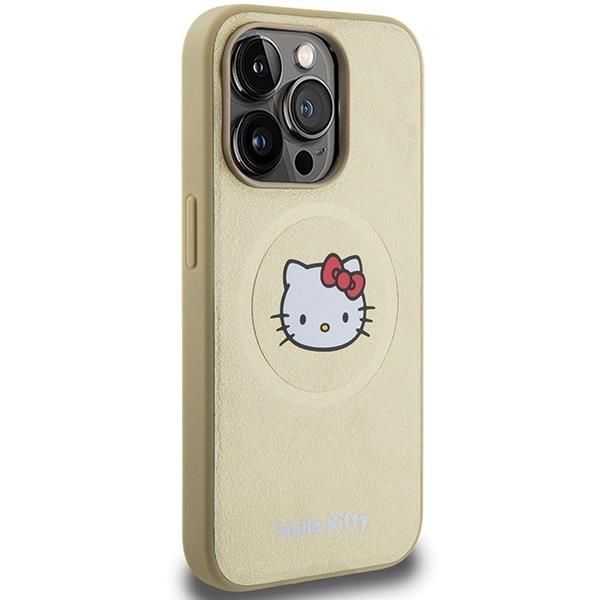 Back panel cover Hello Kitty Hello Kitty Leather Kitty Head MagSafe case for iPhone 13 Pro / 13 - gold
