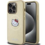 Чехол на заднюю панель Hello Kitty  Hello Kitty Leather Kitty Head MagSafe case for iPhone 14 Pro - gold 