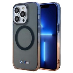 Aizmugurējais vāciņš BMW  BMW Gradient Bumper MagSafe case for iPhone 15 Pro Max - gray 