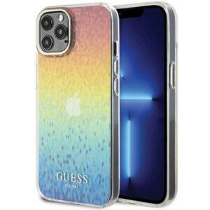 Nugarėlės dėklai Guess  Guess IML Faceted Mirror Disco Iridescent case for iPhone 12/12 Pro - multicolor