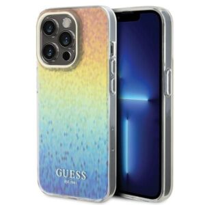 Nugarėlės dėklai Guess  Guess IML Faceted Mirror Disco Iridescent case for iPhone 14 Pro Max - multicolored