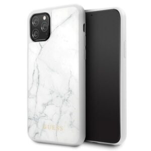 Nugarėlės dėklai Guess  Guess GUHCN58HYMAWH iPhone 11 Pro biały/white Marble