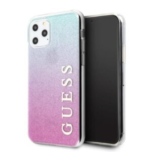Nugarėlės dėklai Guess  Guess GUHCN58PCUGLPBL iPhone 11 Pro rose blue/pink blue hard case Glitter Gradient