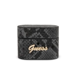 Nugarėlės dėklai Guess  Guess GUACAPPUNSSMLBK AirPods Pro cover black/black Python Collection