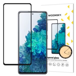 Aizsargstikls Wozinsky - Wozinsky Tempered Glass Full Glue Super Tough Screen Protector Full Coveraged with Frame Case Friendly for Samsung Galaxy S20 FE black 